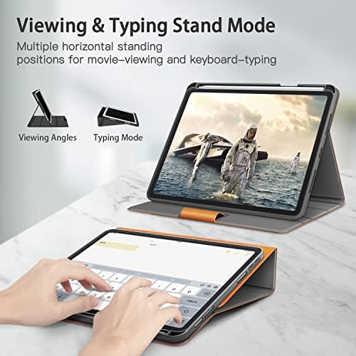 KingBlanc iPad kılıfı Mini 6th Nesil ve HD Clear Ekran Koruyucu, Vegan deri kılıf ve Otomatik Hizalama Kiti ile Temperli