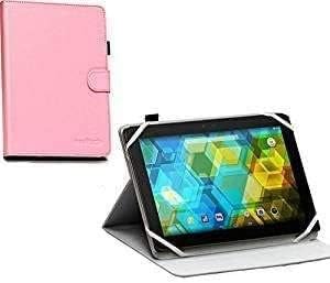 Navitech Pembe Deri Tablet Kılıfı-Coopers 10 inç Android Tablet ile uyumlu