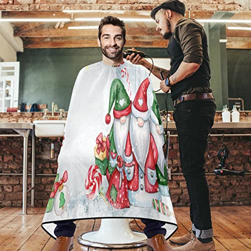 visesunny Berber Pelerin Noel Cüceler Karikatür Polyester Saç Kesme Salon Pelerin Önlük Anti-Statik Saç Kesimi Suya