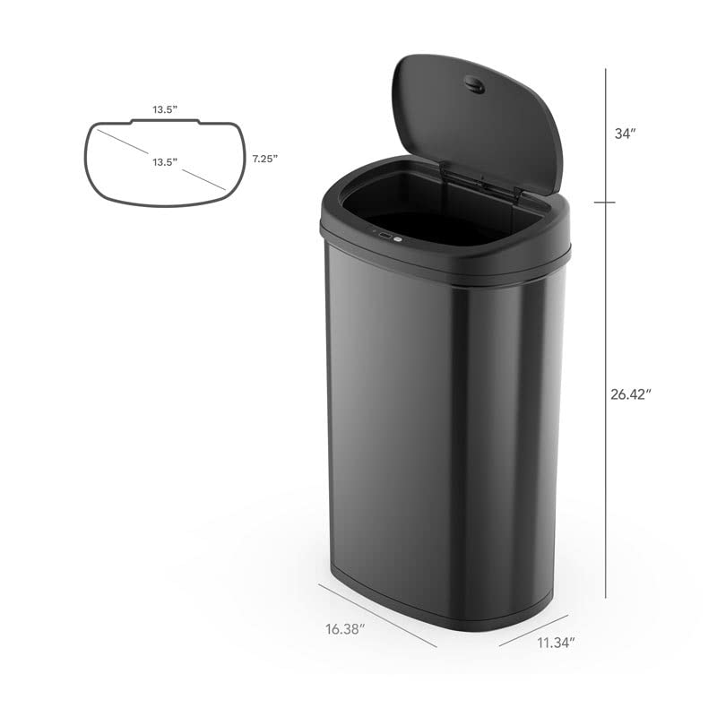 FEER Hareket Sensörü Mutfak Çöp Tenekesi Paslanmaz Çelik Çöp Tenekeleri (Renk: E, Boyut: 1)