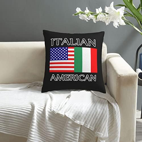 KADEUX İtalyan Amerikan Bayrağı Yastık Ekler 18x18 İnç Atmak Yastıklar Eklemek kare kırlent Kılıfı