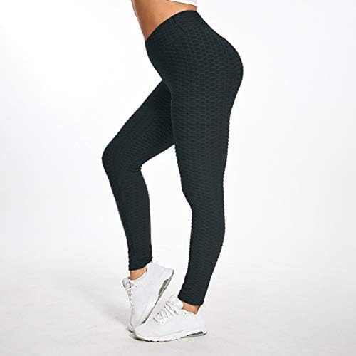 DUOWEI Yoga Pantolon Kadınlar ıçin Artı Boyutu Yüksek Bel Kabarcık Spor Bel Egzersiz Kalça kadın Yoga Koşu Yüksek