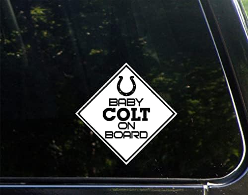 Bebek Colt Arabalar için Gemide Komik Araba vinil tampon çıkartması Pencere Çıkartması / Beyaz / 5.5 inç