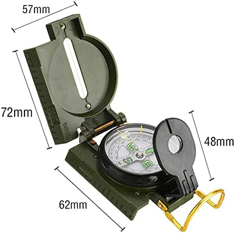 WPYYI Taşınabilir Pusula Askeri Açık Kamp Mini Katlanır Lens Pusula Ordu Survival Hassas İşaretleme Expedition Araçları
