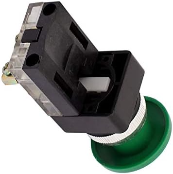 Aexit AC 600 V Anahtarları 6A 28mm Konu Dia Anlık Mantar basmalı düğme anahtarı 1NO Buton Anahtarları 1NC Yeşil