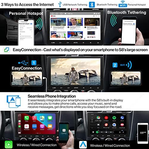 ATOTO S8 Prim 10 inç Çift-DİN Araba Stereo, Android Araba ın-Dash Navigasyon, Kablosuz CarPlay & Android Oto, 2BT