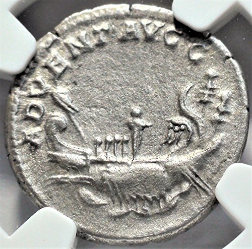 BU 198-217 AD Antik İmparatorluk Roma Antik Kadırga Antik Roma Gümüş Sikke AR Denarius Seçim Son Derece İnce NGC