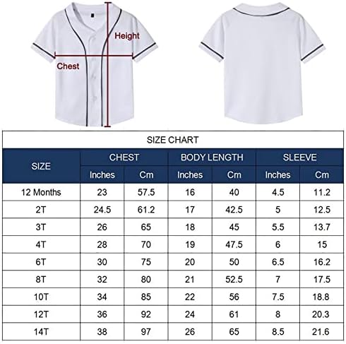babyhealthy Çocuklar Beyzbol Forması Düğme Aşağı Hip Hop Kişiselleştirilmiş Spor T Shirt Erkek Kız için Tops