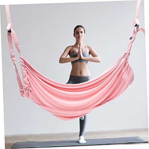 TENDYCOCO Hava Yoga Kayışı Pembe Elastik Polyester Pamuk Streç Halat