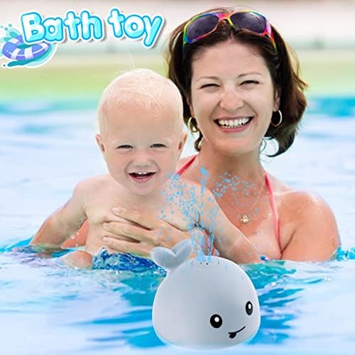 【2023 Yükseltme】 Bebek Banyo Oyuncakları Hediyeler, Şarj Edilebilir Balina Bebek Oyuncakları, Bebekler için Işıklı