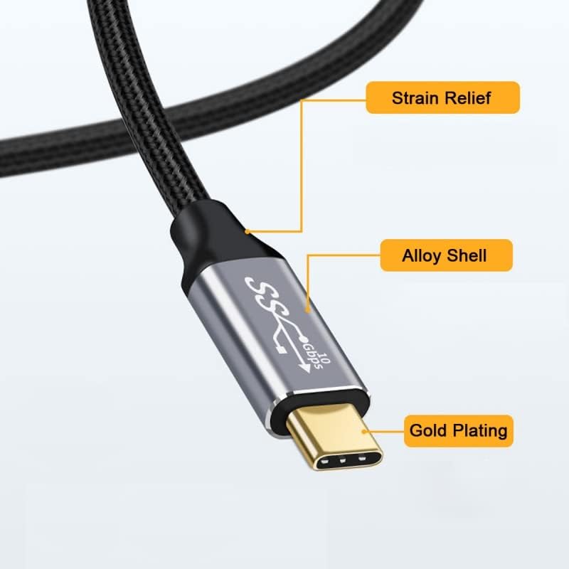 xiwai 90 Derece Aşağı ve Yukarı Açılı Tip-C USB-C Erkek-Erkek USB3. 1 10Gbps 100W Veri Kablosu Dizüstü Telefon için