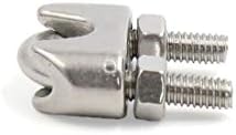 Yeni Lon0167 3 adet Gümüş Özellikli Ton M8 304 güvenilir etkinlik Paslanmaz Çelik Tel Halat için Eyer Kelepçe Kablo