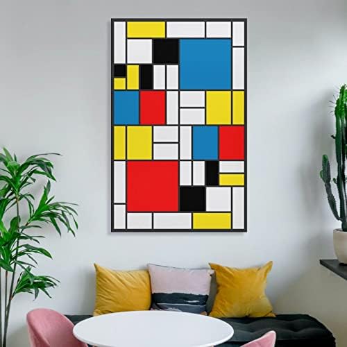 Dikdörtgen Kare Geometrik Kompozisyon Piet Mondrian Figüratif Soyutlama Sanat Dünyaca Ünlü Pa Tuval Duvar Sanatı Baskılar