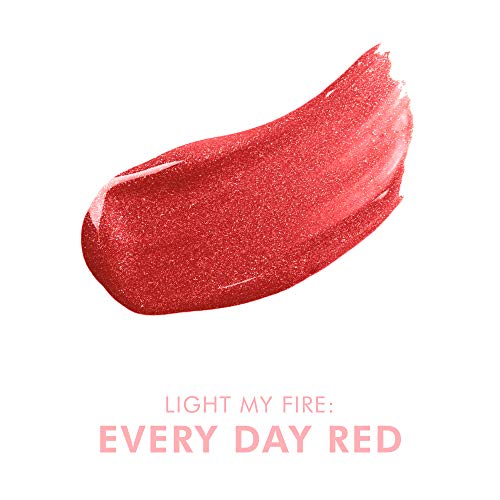 Gerçek Dudak Parlatıcısı + Parlaklık için Güzellik, Ateşimi Yak-Her Gün Opak Kırmızı-Yapışkan Olmayan Dolgunlaştırıcı