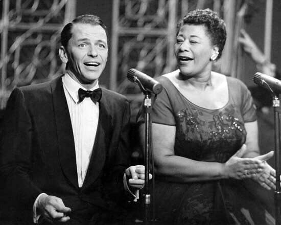 Sinatra Gösterisi 1958 Frank Ella Fitzgerald ile şarkı söylüyor 24x30 Poster