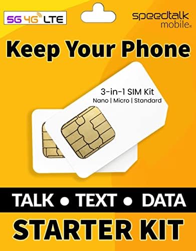 5G 4G LTE iOS Android Akıllı Telefonlar için SpeedTalk Mobil Evrensel SIM Kart Başlangıç Kiti / Konuşma Metni Verileri