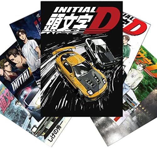 Poster için İlk bir D, japon Anime Poster Odası Dekorasyon, Yarış Araba Poster Duvar Dekor, Sanat Dekorasyon Poster
