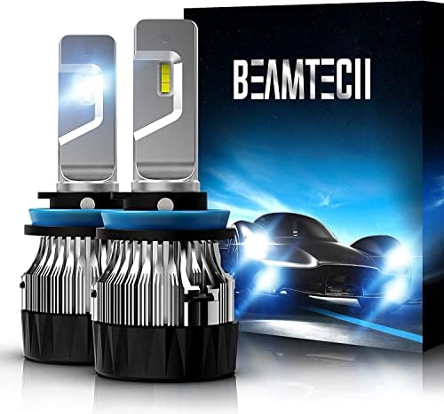 BEAMTECH H11 LED Ampul, 16000LM 70W 30mm Soğutucu Taban CSP Cips H8 H9 6500K Xenon Beyaz Son Derece Süper Parlak Dönüşüm