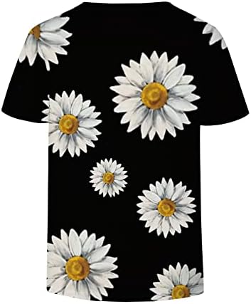 Sonbahar Yaz Üst Gömlek Kadın Giyim Y2K Kısa Kollu Pamuklu V Boyun Grafik Brunch Tshirt EB EB