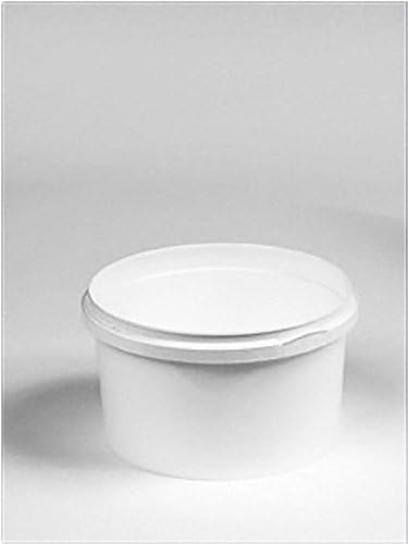 beyaz Kapaklı 250ml Beyaz Plastik Kova (100'lü Paket)