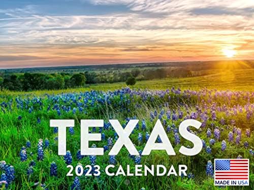 Teksas Takvimi 2023 Aylık Duvara Asılı Takvimler Yalnız Yıldız Eyaleti Seyahat Bluebonnet Çiçeği Teksaslı Batı Büyük