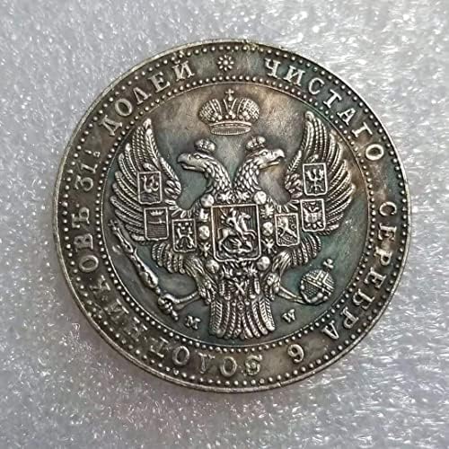 Antika El Sanatları 1839 Polonya (Rusya) Dış Hatıra Paraları Gümüş Dolar