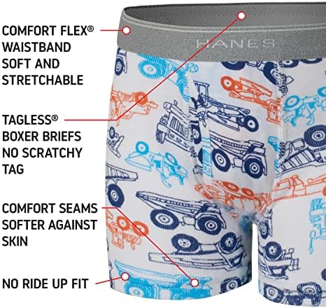 Hanes Erkek ve Yürümeye Başlayan Çocuk İç Çamaşırları, Comfort Flex Kemerli Boxer Külotlar, Çoklu Paketler Mevcut