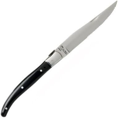 Fortessa Provencal Tırtıklı Biftek Bıçağı, 9,25 inç, Siyah saplı fırça, 6'lı Set