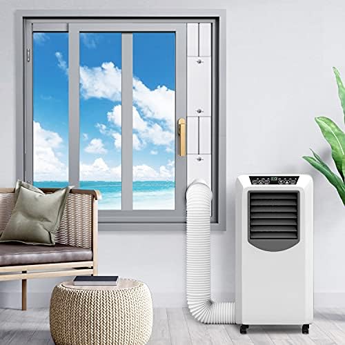 Taşınabilir AC Pencere Havalandırma Kiti-5.1 inç Egzoz Hortumu için Klima Penceresi Kiti, AC Ünitesi için Ayarlanabilir