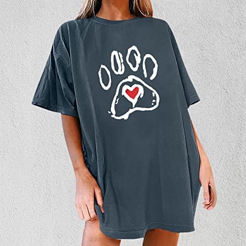 Tshirt Bayan Sonbahar Yaz Konfor Renk 2023 Elbise Kısa Kollu Crewneck Grafik Brunch Temel Üst Gömlek Kadınlar için