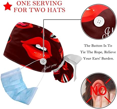 Japon Kadın çalışma Kapağı Düğme ve Ter Bandı 2 Paket Yeniden Kullanılabilir Cerrahi Cerrahi Şapkalar At Kuyruğu Tutucu,
