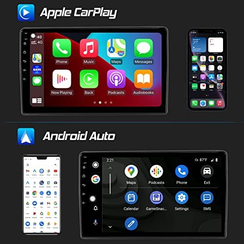 Araba android müzik seti, Araba Multimedya Oynatıcı ile Apple CarPlay ve Android Otomatik, 10 HD Dokunmatik Ekran