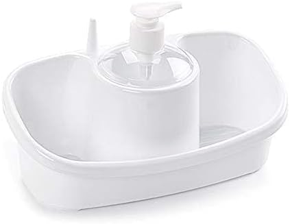 Plastik 3 in 1 Yıkama Sıvı Sabunluk ile Pompa Kafası ve Sünger Tutucu için Mutfak Banyo, Lavabo Sabunluk, taşınabilir