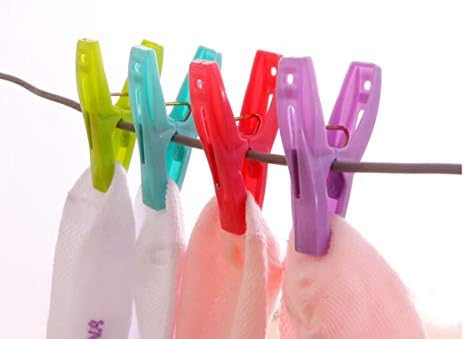 DOITOOL Clothespins, 40 adet plastik klips Çok Fonksiyonlu Çorap Bez Klip Sutyen Külot Çorap Pantolon (Rastgele Renk)