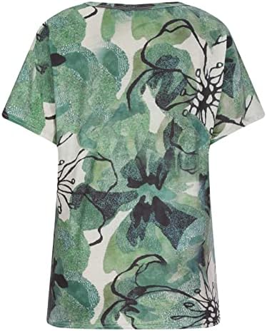Yaz Sonbahar Bluz Gömlek Kızlar için Kısa Kollu %2023 Pamuk V Boyun Grafik Rahat T Shirt JP JP
