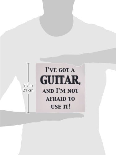 3dRose LLC 8 x 8 x 0,25 inç Bir Gitarım Var ve Kullanmaktan Korkmuyorum. Müzisyen Mizahı. Fare Altlığı (mp_149848_1)