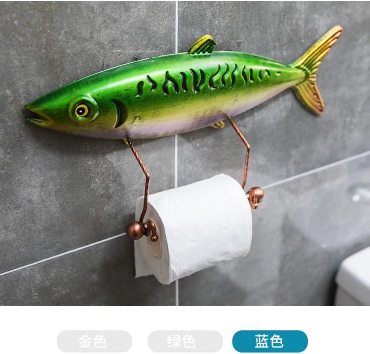 3D Balık Havlu tutucu mutfak kağıdı Askı Raf Banyo havlu rulosu Standı Organizatör Sadece Ayakta Tezgah kağıt rulosu